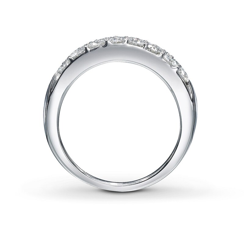 Main Image 2 of Previously Owned THE LEO Diamond Anniversary Band 2 ct tw Round-cut 14K White Gold - Size 10