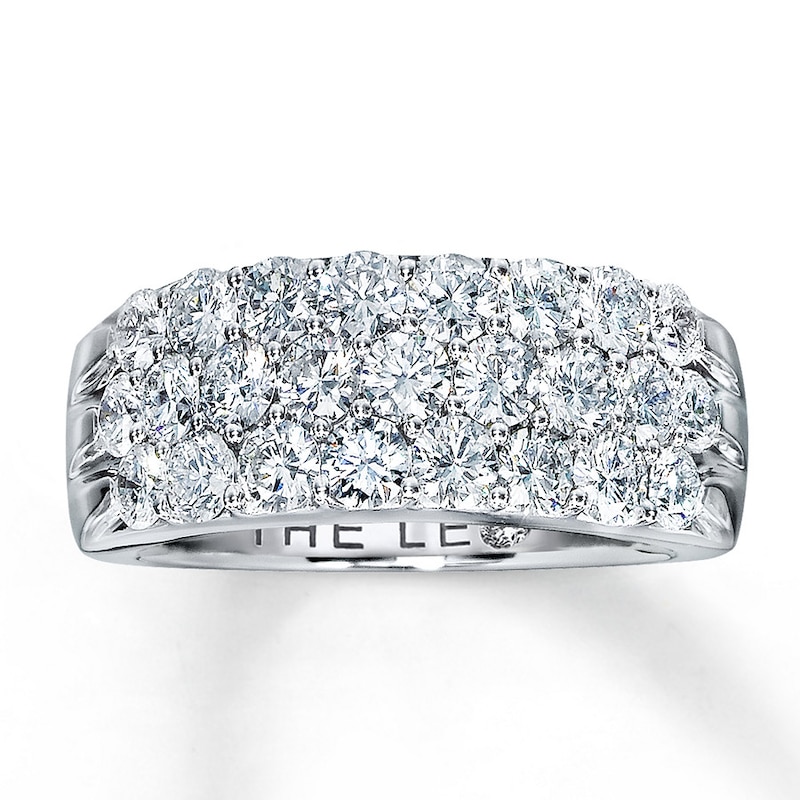 Main Image 1 of Previously Owned THE LEO Diamonds 2 ct tw Anniversary Band Round-cut 14K White Gold - Size 11