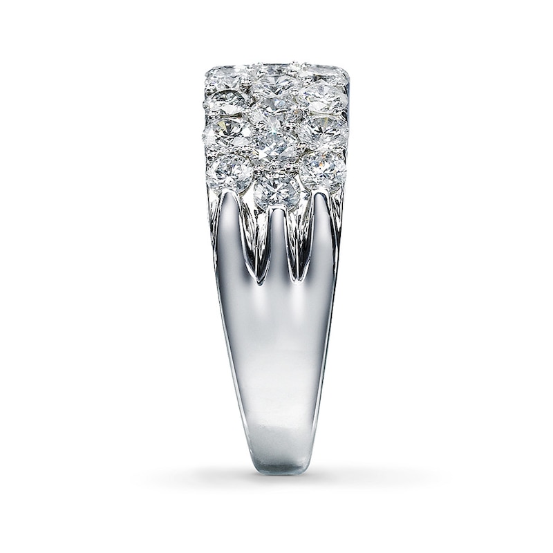 Main Image 3 of Previously Owned THE LEO Diamonds 2 ct tw Anniversary Band Round-cut 14K White Gold - Size 11