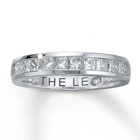 Previously Owned THE LEO Anniversary Band 1 ct tw Princess-cut Diamonds 14K White Gold Size 7.75