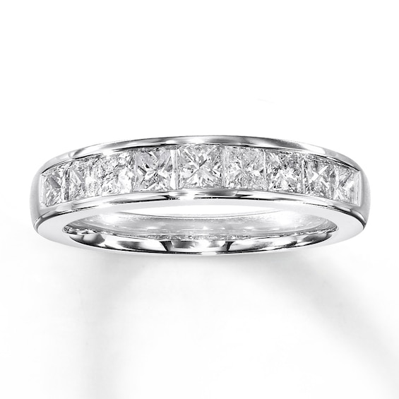 Previously Owned Diamond Anniversary Band 1 ct tw Princess-cut 14K White Gold Size