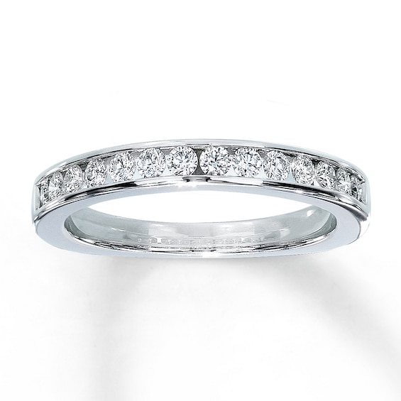 Previously Owned Diamond Anniversary Band 3/8 ct tw Round-cut 18K White Gold Size 9.5