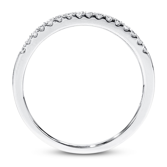 Thumbnail Image 3 of Previously Owned Diamond Wedding Band 1/10 ct tw Round-cut 10K White Gold Size 9.5