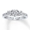 Thumbnail Image 1 of Previously Owned 3-Stone Leo Diamond Ring 1 ct tw Round-cut Diamonds 14K White Gold - Size 4