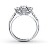 Thumbnail Image 2 of Previously Owned 3-Stone Leo Diamond Ring 1 ct tw Round-cut Diamonds 14K White Gold - Size 4
