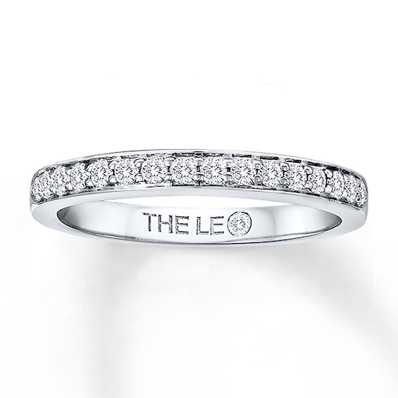 Previously Owned THE LEO Diamond Band 1/4 ct tw Round-cut 14K White Gold Size 10