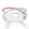 Thumbnail Image 0 of Previously Owned Diamond Ring 1/8 ct tw Sterling Silver & 10K Rose Gold"