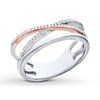 Thumbnail Image 3 of Previously Owned Diamond Ring 1/8 ct tw Sterling Silver & 10K Rose Gold"