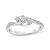 Thumbnail Image 1 of Previously Owned Diamond Promise Ring 1/5 ct tw Princess/Round 10K White Gold