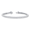 Thumbnail Image 1 of Previously Owned Diamond Tennis Bracelet 4 carat tw Round-cut 14K White Gold 7&quot;