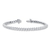 Thumbnail Image 0 of Previously Owned Diamond Tennis Bracelet 4 carat tw Round-cut 14K White Gold 7"