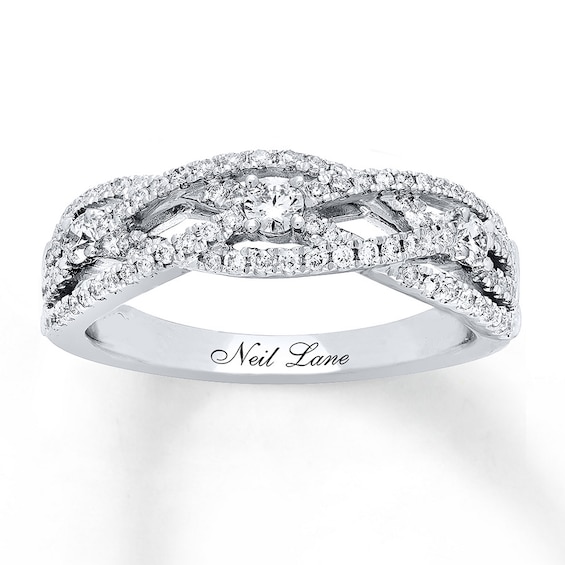 Previously Owned Neil Lane Diamond Band 1/2 ct tw Round-cut 14K White Gold
