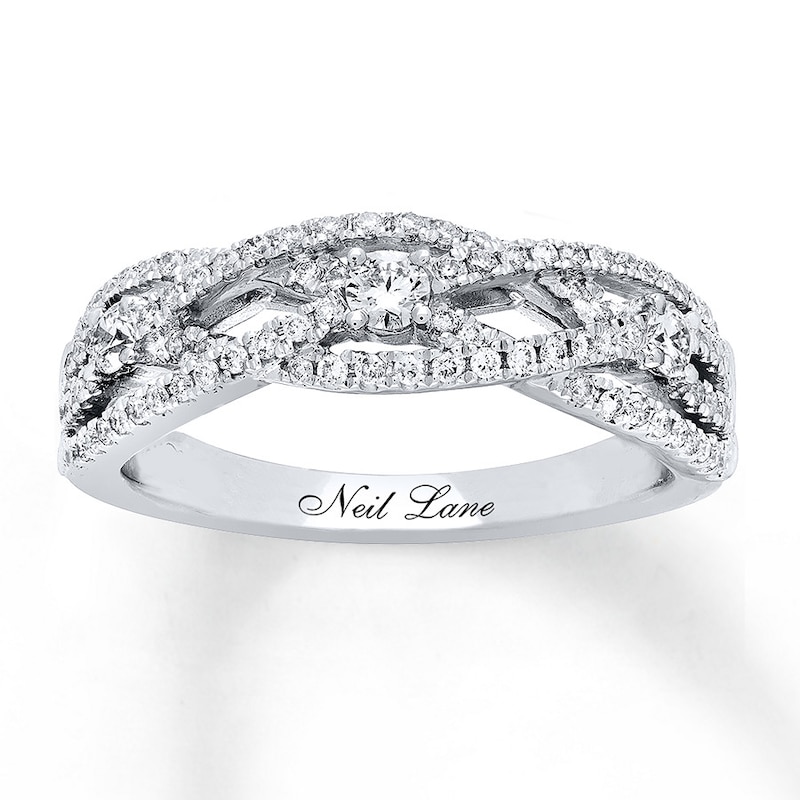 Main Image 1 of Previously Owned Neil Lane Diamond Band 1/2 ct tw Round-cut 14K White Gold