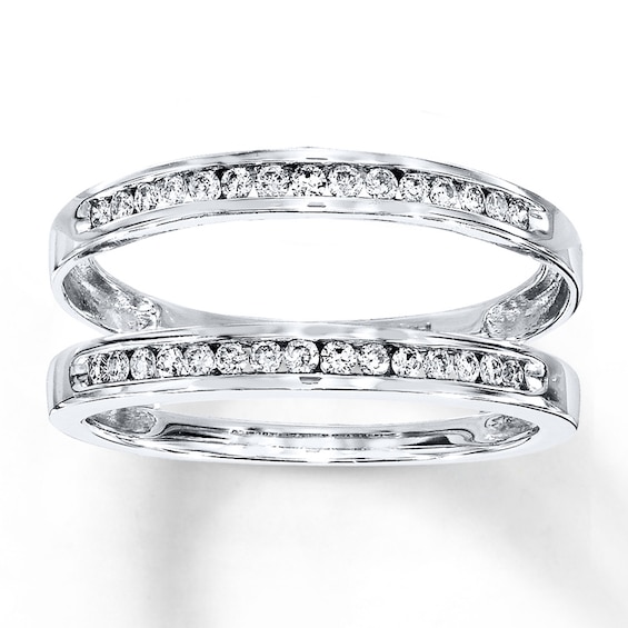 Previously Owned Diamond Enhancer Ring /4 ct tw Round-cut 14K White Gold