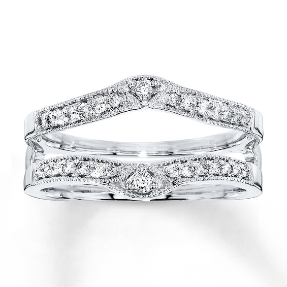 Previously Owned Diamond Enhancer Ring 1/4 ct tw Round-cut 14K White Gold
