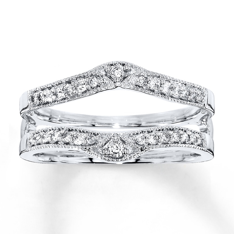 Main Image 1 of Previously Owned Diamond Enhancer Ring 1/4 ct tw Round-cut 14K White Gold