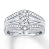 Thumbnail Image 4 of Previously Owned Diamond Enhancer Ring 1/4 ct tw Round-cut 14K White Gold