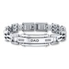Thumbnail Image 1 of Previously Owned Dad Bracelet Diamond Accents Stainless Steel 9&quot;