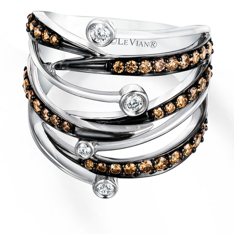 Main Image 1 of Previously Owned Le Vian Chocolate Diamonds 3/4 ct tw Ring 14K Vanilla Gold