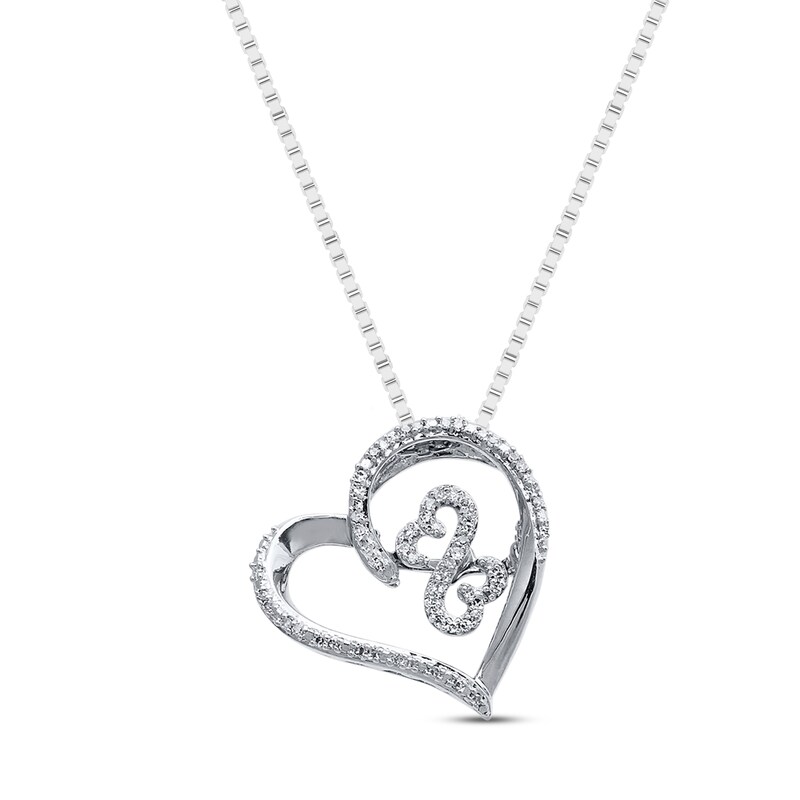 Main Image 1 of Previously Owned Diamond Necklace 1/10 ct tw Sterling Silver 18&quot;