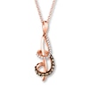 Thumbnail Image 1 of Previously Owned Le Vian Chocolate Diamonds 1/6 ct tw Necklace 14K Strawberry Gold 18&quot;