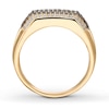 Thumbnail Image 1 of Previoulsy Owned Men's Diamond Band 1 ct tw White & Brown 10K Yellow Gold