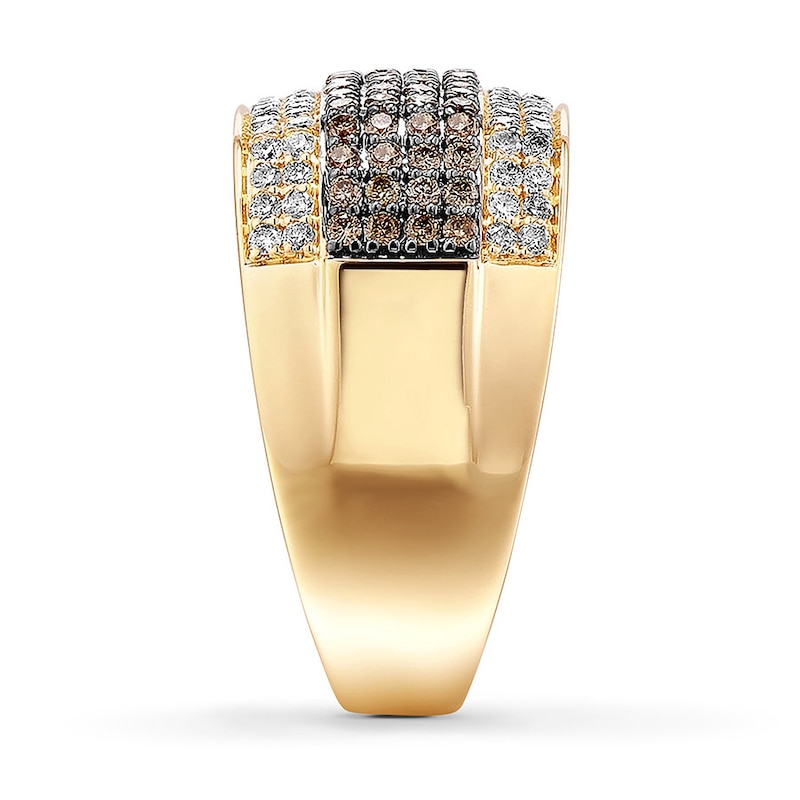 Previoulsy Owned Men's Diamond Band 1 ct tw White & Brown 10K Yellow Gold