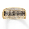 Thumbnail Image 3 of Previoulsy Owned Men's Diamond Band 1 ct tw White & Brown 10K Yellow Gold