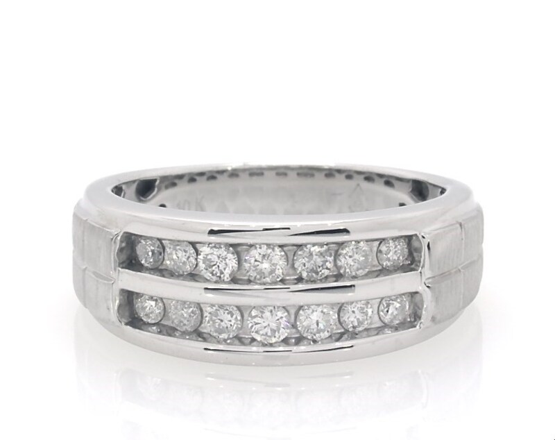 Main Image 1 of Previously Owned Men's Diamond Ring 1/2 ct tw 10K White Gold