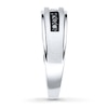 Thumbnail Image 3 of Previously Owned Men's Wedding Band 1/4 ct tw Round-cut Diamonds 10K White Gold