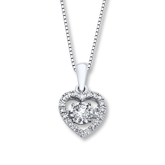 Previously Owned Unstoppable Love 1/4 ct tw Heart Sterling Silver Necklace