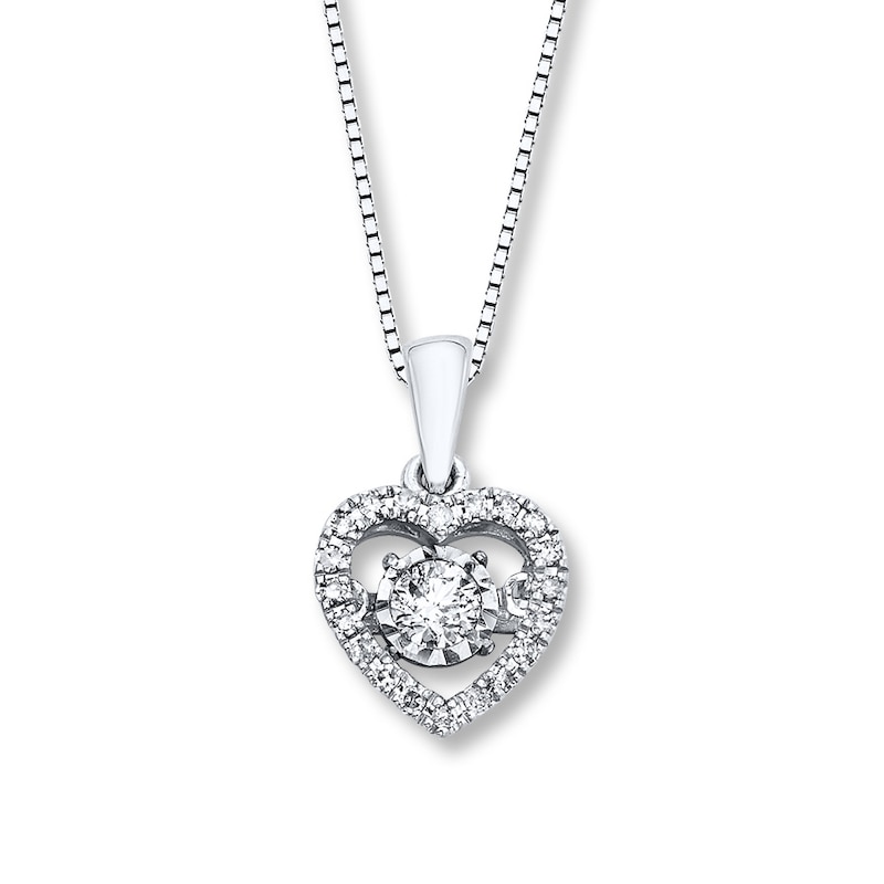 Main Image 1 of Previously Owned Unstoppable Love 1/4 ct tw Heart Sterling Silver Necklace
