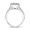 Thumbnail Image 2 of Previously Owned Diamond Engagement Ring 1 ct tw Round & Baguette-cut 14K White Gold