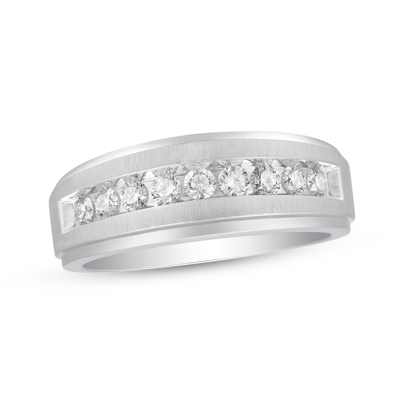 Previously Owned Men's Diamond Wedding Band 1/2 ct tw 10K White Gold
