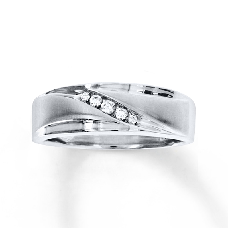 Main Image 1 of Previously Owned Diamond Ring 1/10 ct tw Round-cut 10K White Gold