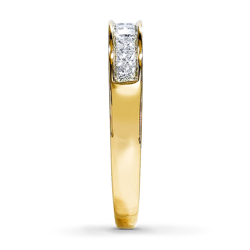 Main Image 3 of Previously Owned Band 1/2 ct tw Princess-cut Diamonds 14K Yellow Gold