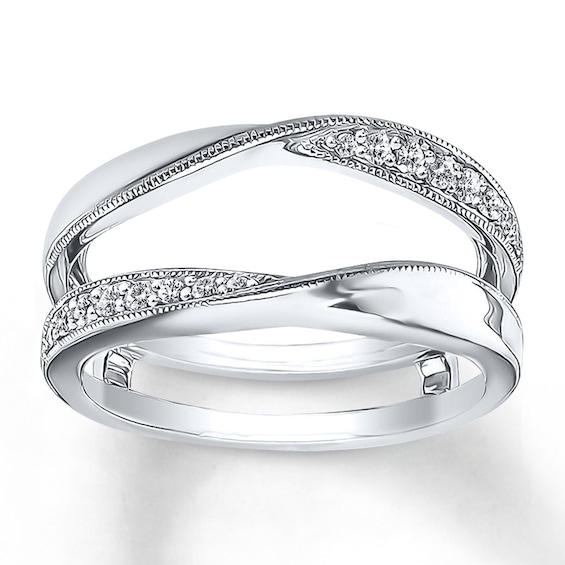 Previously Owned Enhancer Ring 1/5 ct tw Diamonds 10K White Gold