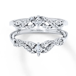 Previously Owned Diamond Enhancer Ring 1/2 ct tw Princess & Round-cut 14K Gold