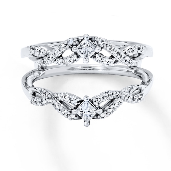 Previously Owned Diamond Enhancer Ring 1/2 ct tw Princess & Round-cut 14K Gold