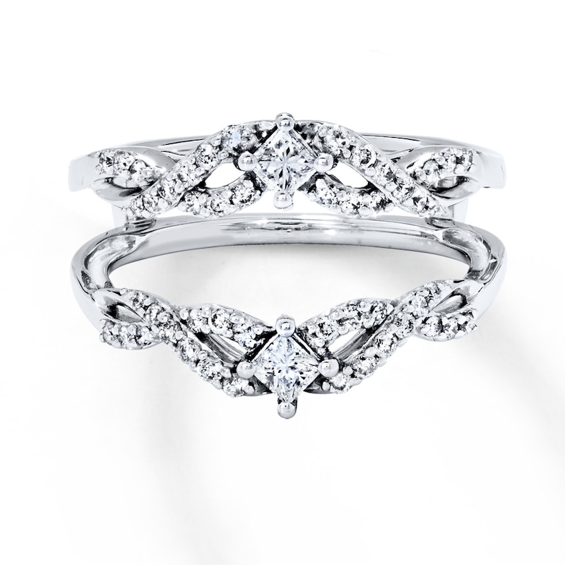 Main Image 1 of Previously Owned Diamond Enhancer Ring 1/2 ct tw Princess & Round-cut 14K Gold