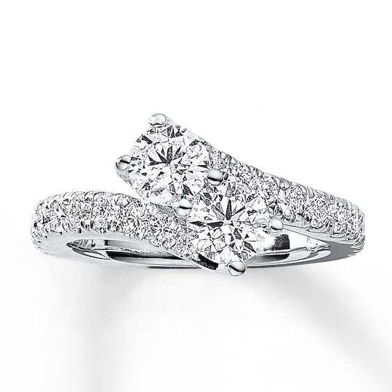 Previously Owned Ever Us Diamond Ring 2 ct tw Round-cut 14K White Gold