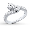 Thumbnail Image 3 of Previously Owned Ever Us Diamond Ring 2 ct tw Round-cut 14K White Gold