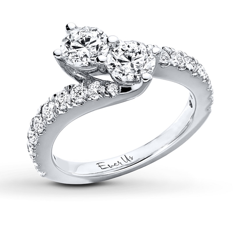Main Image 3 of Previously Owned Ever Us Diamond Ring 2 ct tw Round-cut 14K White Gold