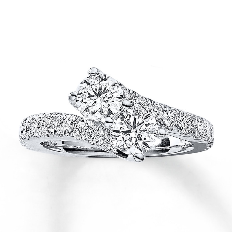 Main Image 1 of Previously Owned Ever Us Diamond Ring 2 ct tw Round-cut 14K White Gold