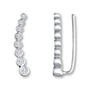 Previously Owned Earring Climbers 1/4 ct tw Diamonds 10K White Gold