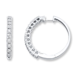 Previously Owned Radiant Reflections Earrings 1/2 ct tw Diamonds 10K White Gold
