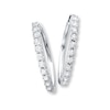 Thumbnail Image 2 of Previously Owned Radiant Reflections Earrings 1/2 ct tw Diamonds 10K White Gold