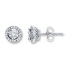 Thumbnail Image 1 of Previously Owned Diamond Earrings 7/8 ct tw Round-cut 14K White Gold