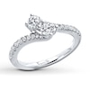 Thumbnail Image 3 of Previously Owned Ever Us Diamond Ring 3/4 ct tw Round-cut 14K Gold