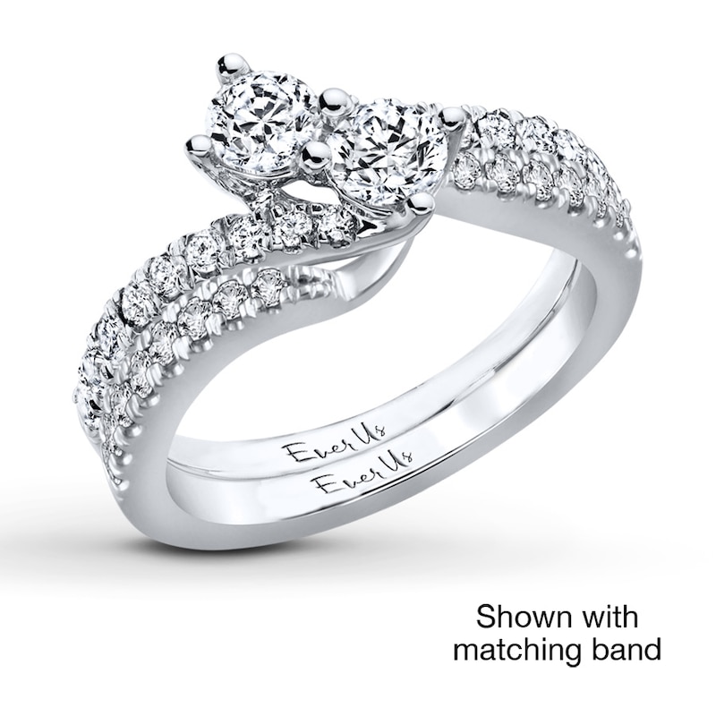 Main Image 3 of Previously Owned Ever Us Diamond Ring 1 ct tw Round-cut 14K White Gold